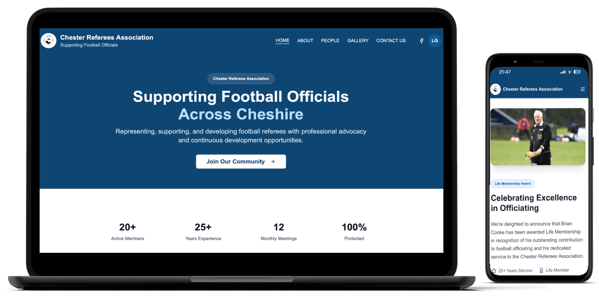 Chester RA Website and Membership Portal